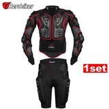 Motorcycle Body Armor Protection Jacket Motorcross Off-Road Protector Hip Pads Shorts
